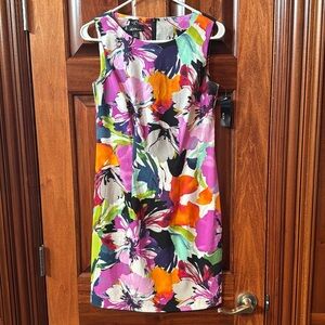 ALYX Multicolored Floral Print Midi Dress Size 4 NWT